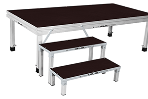 GUIL ECF20 Steel and Aluminium Modular Step With Fixed Height Legs, for stages of 40 cm high. Connector Included